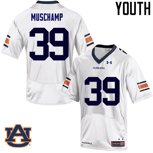 Youth Auburn Tigers #39 Robert Muschamp College Football Jerseys Sale-White